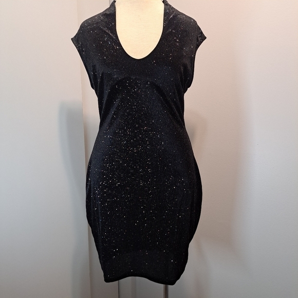 Windsor LBD with Metallic Stripes Dress Size Large NWT - Picture 1 of 15